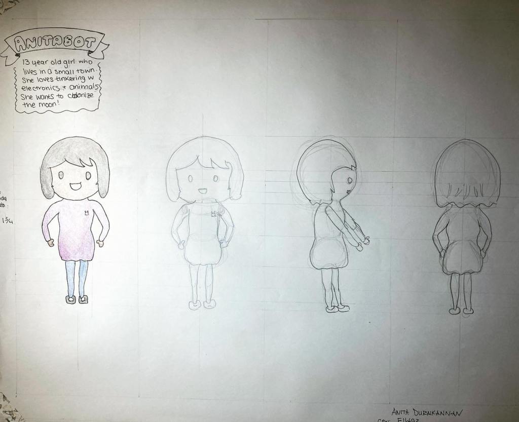 Cartoon character poses