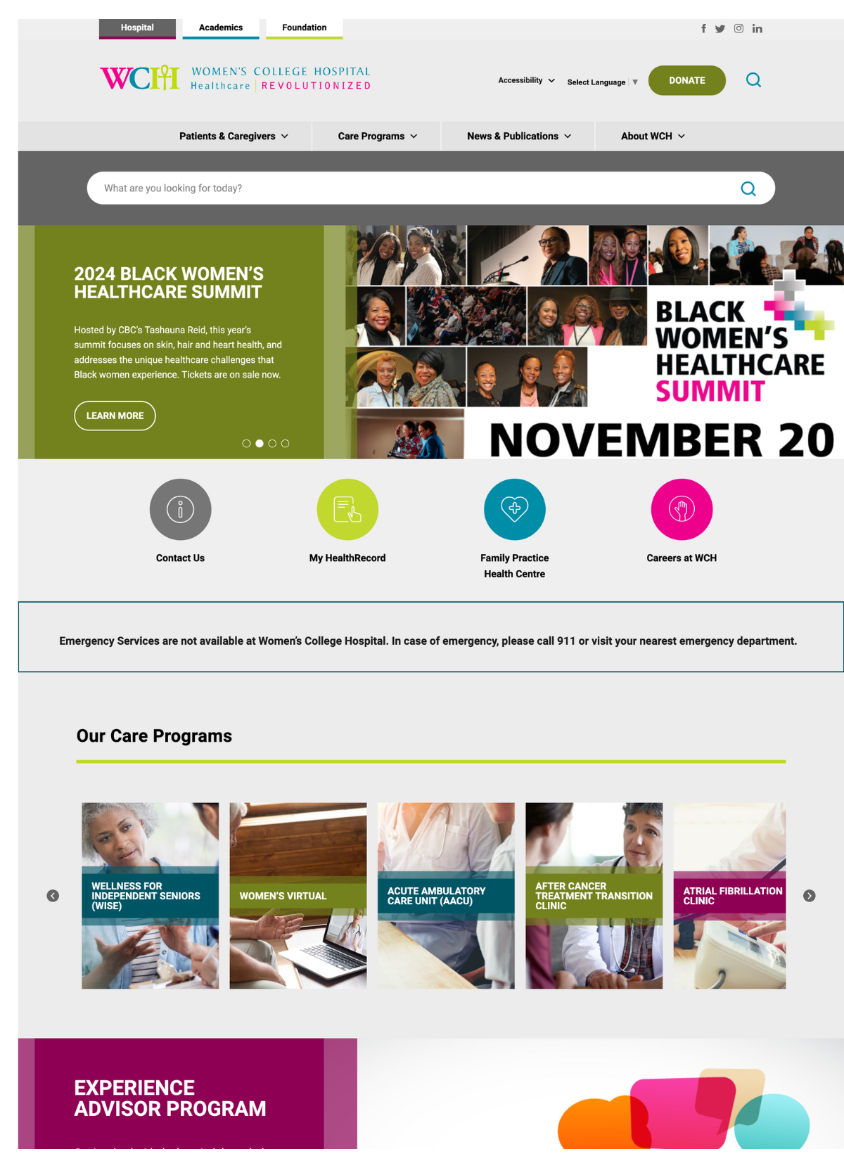 a screenshot of a much cleaner, easier to read website