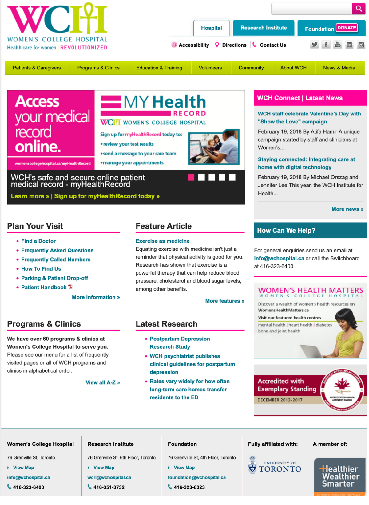 Screenshot of an old website, with lots of text and images.